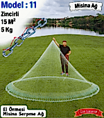 Model 11 - Zincirli Misina Serpme Ağ - 5 Kg - 15 M²