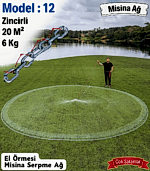 Model 12 - Zincirli Misina Serpme Ağ - 6 Kg - 20 M²